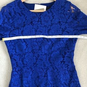 J. Crew blue lace long sleeve dress